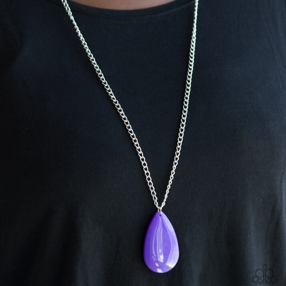 Paparazzi So Pop-YOU-lar Purple Necklace and Earring Set